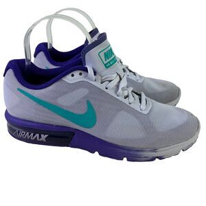 Nike Air Max Sequent 719916-504 Purple Teal Sneakers Lace Up Running Shoes sz 8